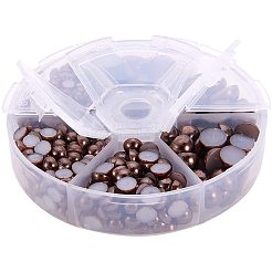 1box abs пластмассовые имитационные жемчужные купольные кабошоны&nbsp;SACR-PH0001-46