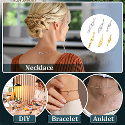 12 шт. 6 стиля латунных застежек-крючков и S-образных застежек&nbsp;KK-PH0013-67