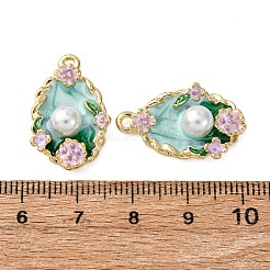 Подвески из эмалевого сплава легкого золота&nbsp;ENAM-B028-03KCG-02