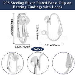 Латунные клипсы серьги&nbsp;KK-BBC0016-10S