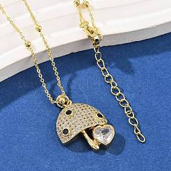 Ожерелье с кулоном из кубического циркония&nbsp;LS-NJEW-Q041-04G