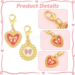 16 шт. 8 стильных эмалевых подвесных украшений из сплава&nbsp;HJEW-YW00287