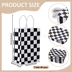 40 шт. упаковочные сумки из тартановой бумаги с принтом&nbsp;CARB-GO0001-01