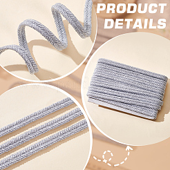 Полиэстеровая плетеная кружевная лента для украшения занавесок и диванов&nbsp;OCOR-WH0105-013A-02