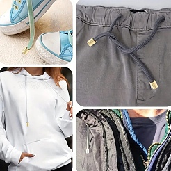 30 шт. 3 стиля наконечников для шнура из нержавеющей стали 201&nbsp;STAS-YW0002-98