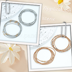 16шт. браслет-сателлит из нержавеющей стали для женщин&nbsp;BJEW-SP0001-16A