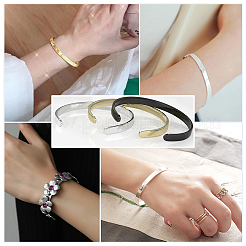 Заготовки для браслета из нержавеющей стали 304&nbsp;MAK-WH0016-02B-G