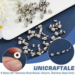 100 шт. 5 стиля 201 бусины из нержавеющей стали&nbsp;FIND-UN0016-47
