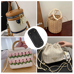 3 шт. 3 цвета овальные сумки из искусственной кожи для вязания крючком подкладка для формирования низа ногтей&nbsp;DIY-CL0002-16