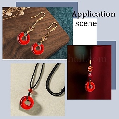 100 шт. 10-х цветные прозрачные стеклянные европейские бусины&nbsp;GLAA-YW0003-91