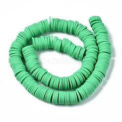 Плоские круглые бусины из глины ручной работы полимерные&nbsp;CLAY-R067-12mm-06