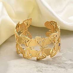 Браслеты-манжеты открытого типа из нержавеющей стали 304&nbsp;BJEW-U015-02G