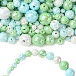 250 г УФ-покрытие радужные переливающиеся непрозрачные акриловые бусины&nbsp;PACR-CJ0001-38D