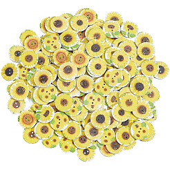 200шт деревянные пуговицы с принтом на 2 отверстия&nbsp;BUTT-SP0001-22