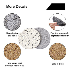 12 шт. 2-х стильные прихватки для горячих горшков из хлопчатобумажной нити&nbsp;AJEW-MP0001-33