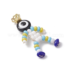 Подвески из стеклянных бусинок с краской для выпечки&nbsp;PALLOY-MZ00653-03