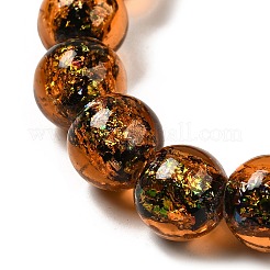 Нити стеклянных бусин из дихроичной фольги ручной работы&nbsp;DICH-U001-05D