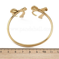 Браслеты-манжеты из нержавеющей стали 304 для женщин&nbsp;BJEW-A147-01C-G