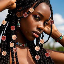 125 шт. 5-х цветные крашеные бусины из натурального дерева&nbsp;WOOD-PA0001-27