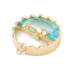 Стеклянные подвески из латуни с инкрустацией&nbsp;LS-KK-Z061-06G