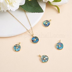 Подвески из натуральной раковины морского ушка/пауа&nbsp;KK-SZ0002-38A