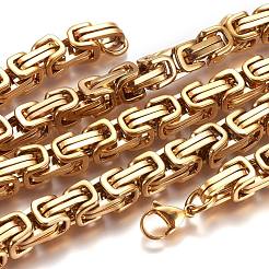 Цепочки византийского плетения из нержавеющей стали 304&nbsp;NJEW-L159-01G