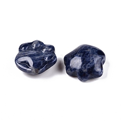 Фигурки из натурального содалита с отпечатками кошачьих лап&nbsp;DJEW-N003-03C