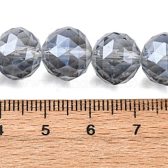 Прозрачные стеклянные бусины гальваническим пряди&nbsp;EGLA-N002-34D-F03