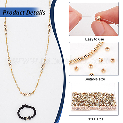 1200 шт. латунные твердые бусины&nbsp;KK-PH0005-90A