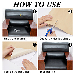 Самоклеящаяся ткань из искусственной кожи&nbsp;DIY-WH0001-92C