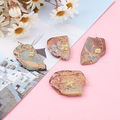 Большие подвески из натуральной аква терра яшмы&nbsp;PALLOY-JF00665