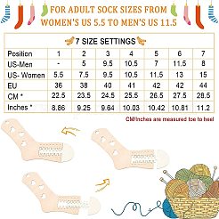 2 комплект 2 стильных деревянных сердечек для самостоятельного вязания носков с рисунком в виде полых носков ручной работы WOOD-PH0001-67