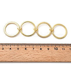 Латунные микро проложить пальцев кольца кубического циркония&nbsp;RJEW-P166-11G-01