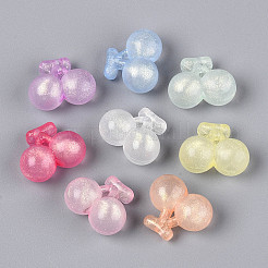 Светящиеся матовые прозрачные акриловые бусины&nbsp;TACR-T029-29M