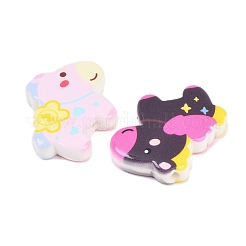 Непрозрачные печатные бусы акриловые&nbsp;OACR-A045-01