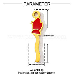 Подвески из нержавеющей стали 304 с эмалью&nbsp;STAS-OY001-85G