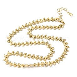 Цепочки из латунных звеньев толщиной 6.5 мм для женщин&nbsp;NJEW-K271-04G