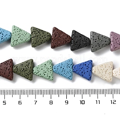 Нити из натуральных бусин из лавы G-O126-04A-01