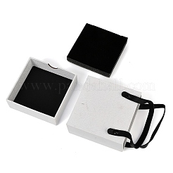 Ящики для украшений из искусственной кожи с квадратной губкой внутри и прямоугольными мешочками для украшений из текстурированной бумаги&nbsp;LS-ABAG-B009-02B