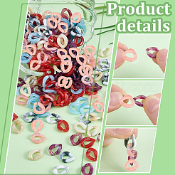 420шт 7 цвета акриловое связующее кольцо&nbsp;OACR-PH0001-92