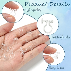 20 шт. 2 стиля пластиковых клипс-сережек-конвертеров&nbsp;KY-FS0001-27