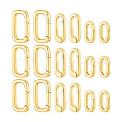 12 шт. 3 стиля латунных пружинных затворных колец&nbsp;KK-PH0013-95