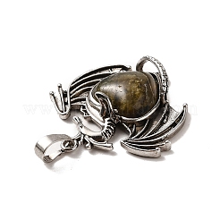 Подвески в форме сердца из натурального лабрадорита&nbsp;KK-K331-01AS-04