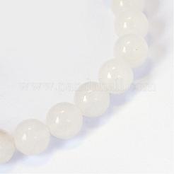 Натуральный белый нефрит круглый шарик нити&nbsp;G-E334-10mm-13