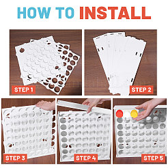 Деревянные подставки для хранения бутылок с пигментом&nbsp;ODIS-WH0043-120