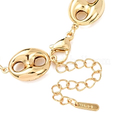 Браслеты-цепочки из нержавеющей стали 304 с кофейными зернами&nbsp;X-BJEW-D359-14B-G