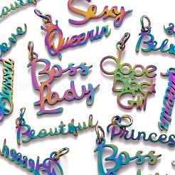 18 шт. 9 стиля ионного покрытия (IP) 201 подвески из нержавеющей стали&nbsp;X1-STAS-LS0001-71MC