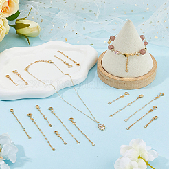 24 шт. 6-х стильный латунный удлинитель цепи кабеля&nbsp;KK-GO0001-54