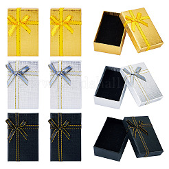 12 шт. подарочные коробки для хранения украшений из прямоугольной бумаги двух цветов&nbsp;CON-TA0001-21