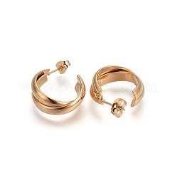 Ионное покрытие (ip) серьги-гвоздики из нержавеющей стали 304&nbsp;EJEW-P173-11G